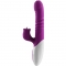 VIBRADOR DE LÍNGUA DUPLA E EFEITO DE CALOR VIOLETA DE EMPURR