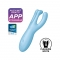 SATISFYER THREESOME 4 VIBRATOR WITH APP BLUE