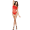 WOMAN BS035 BODYSTOCKING RED ONE SIZE