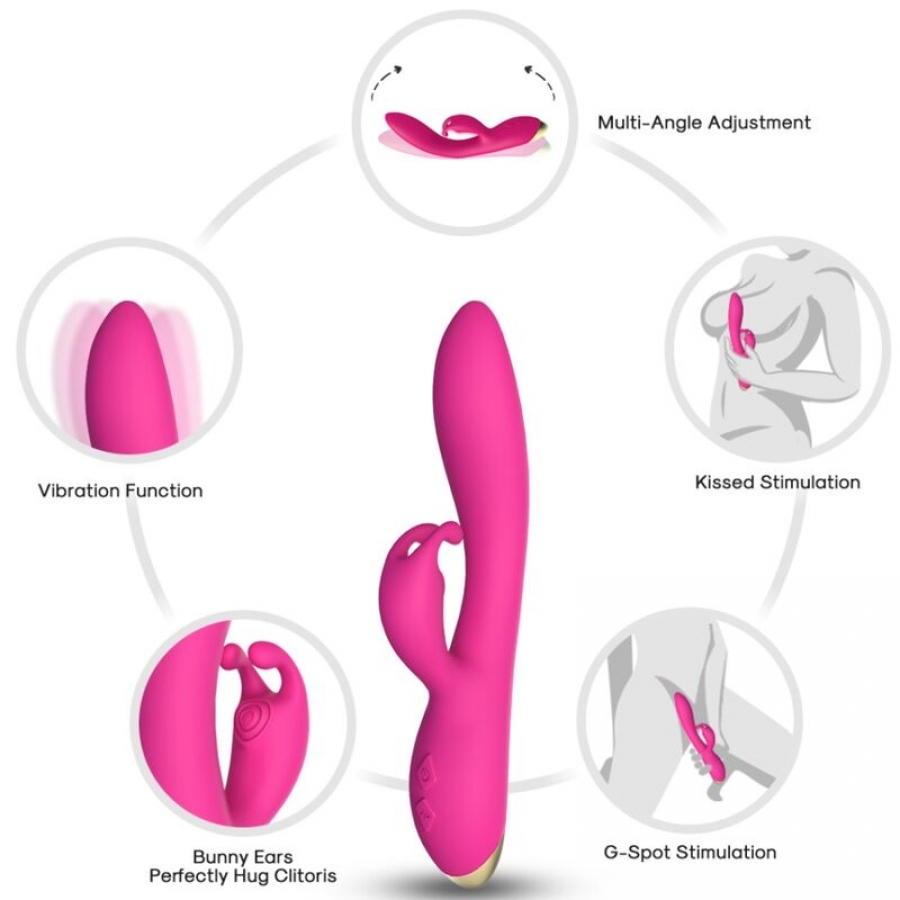 BONNIE VIBRADOR RABBIT FUCSIA 2