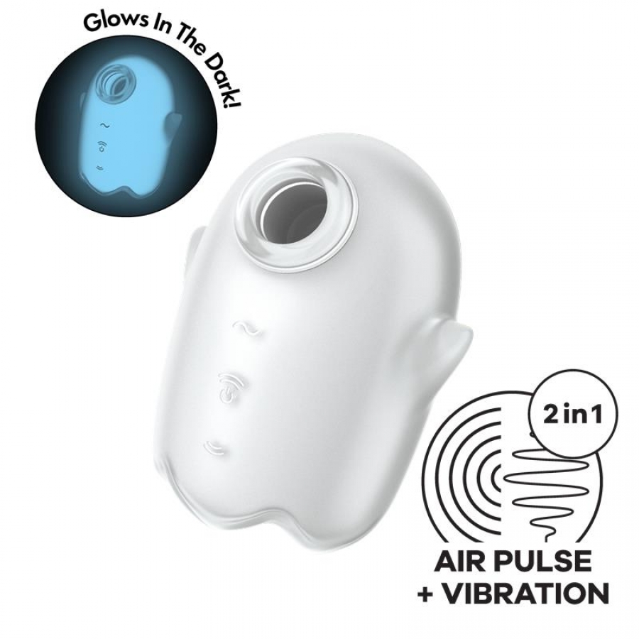 GLOWING GHOST AIR PULSE & VIBRADOR BRANCO