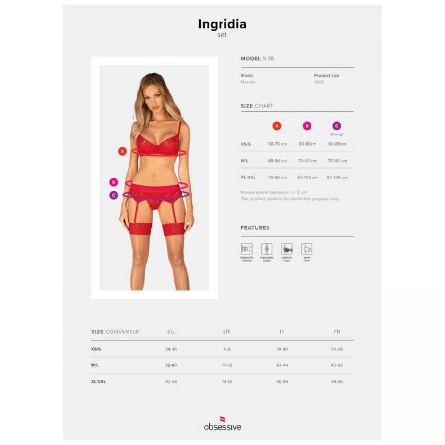 INGRIDIA SET TRES PIEZAS ROJO 21