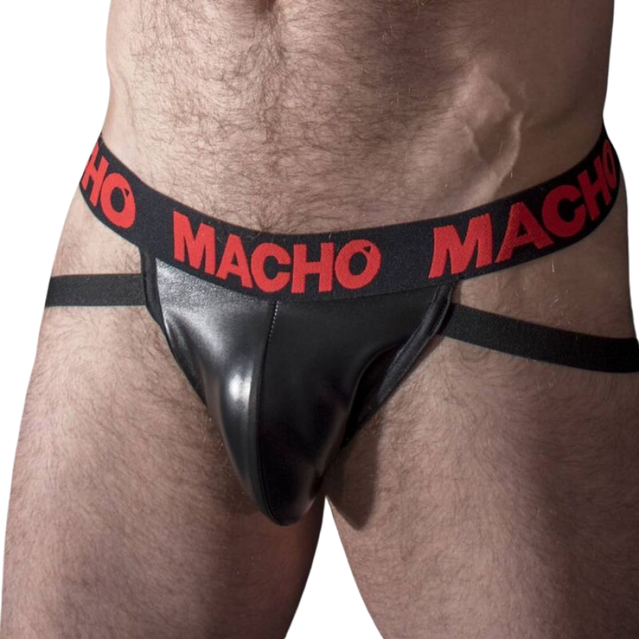 MACHO - MX25RC JOCK COURO VERMELHO S