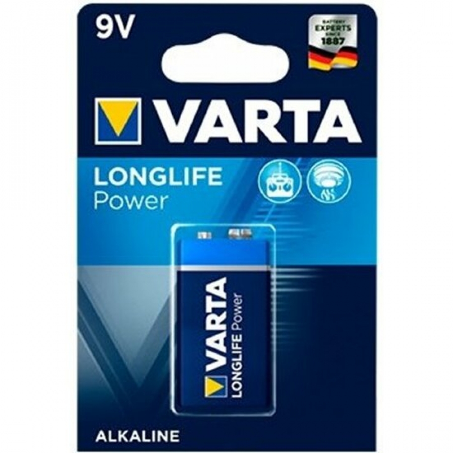 Batteria alcalina Varta 6lr61/6lp3146 9v ad alta energia