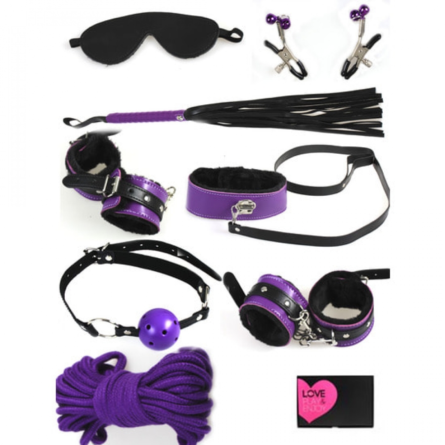 Set bondage 8 piezas morado