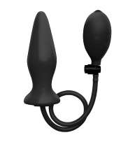 Ouch plug inflable de silicona negro