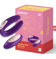 VIBRADOR PARA PAREJAS DOUBLE PLUS REMOTE CON MANDO Y CARGADO