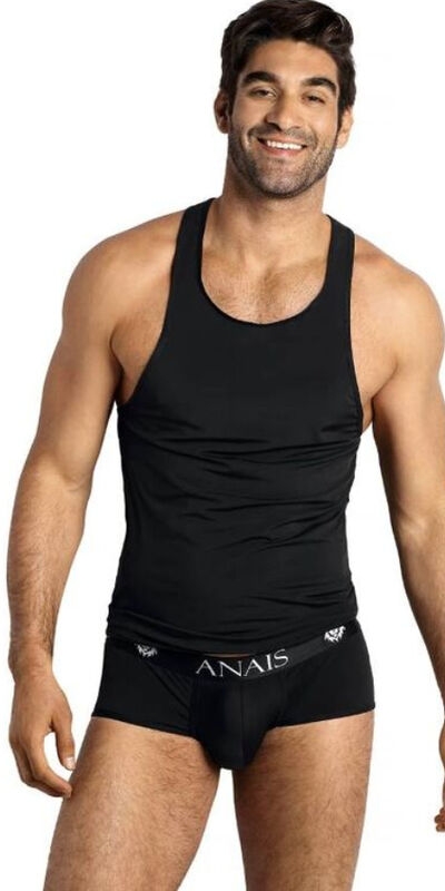 ANÁIS MEN  TIGHT Descrição: lingerie preta de microfibra macia.