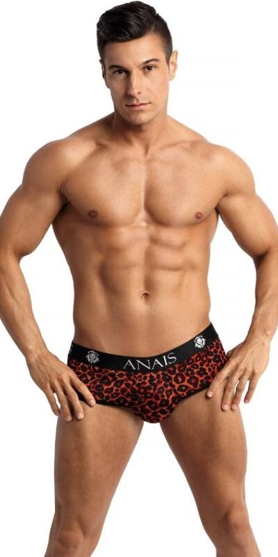 SLIP ANAI MEN Descrizione: lingerie rossa con stampa animale seducente