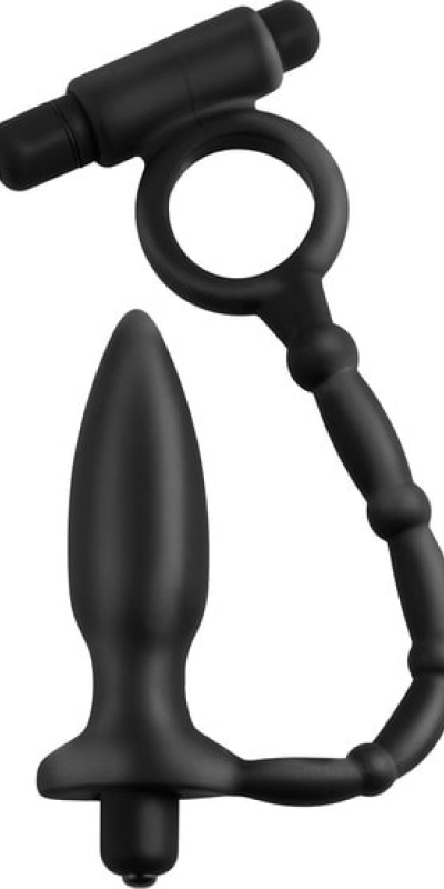 ASS-KICKER Plug anal con anillo vibrador para sentir el doble