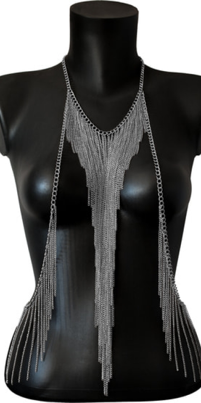 BODY CHAIN Sexy collar de cadenas plata