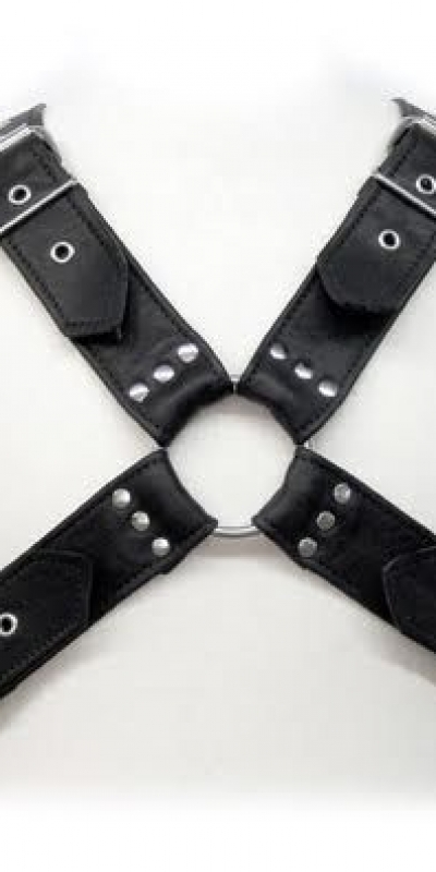 BUCKLES HARNESS Arnés de cuero ajustable para prácticas bdsm