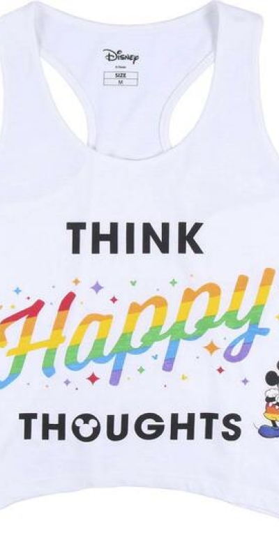 DISNEY PRIDE Camiseta tirantes blanca con diseño disney pride