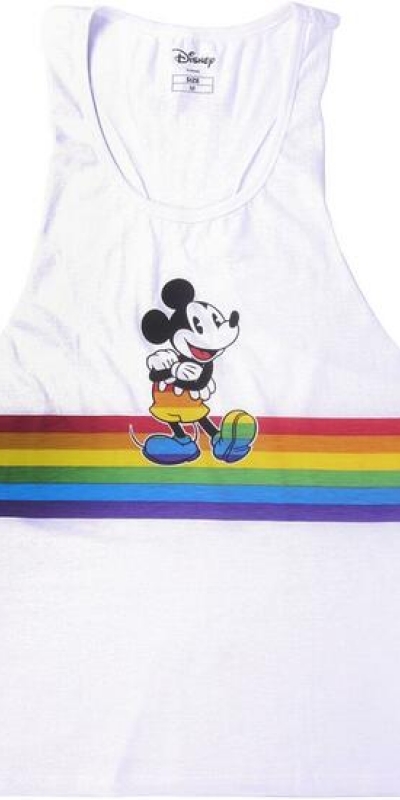 CAMISETA TIRANTES SINGLE JERSE Camiseta blanca sin mangas de diseño disney