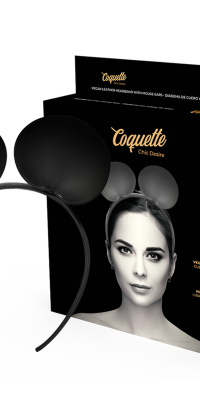 CROWNELLE MOUSE Fones de ouvido com orelhas de mouse em couro vegano.