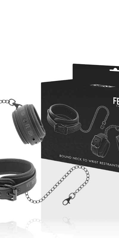 COLLAR Y ESPOSAS Set de esposas de cuero vegano para BDSM, seguro y cómodo