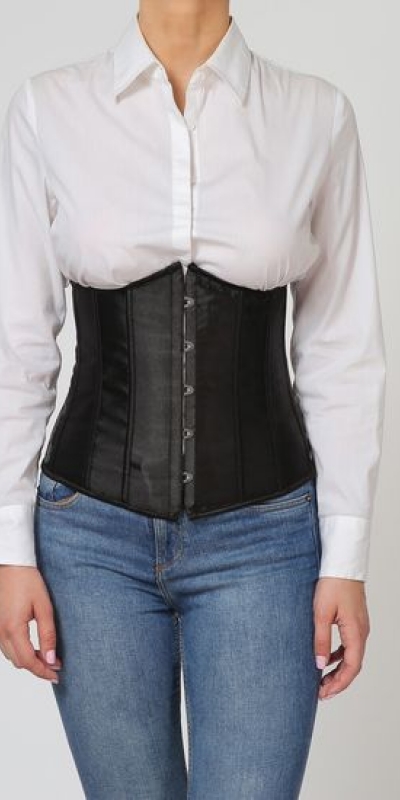 DÜNN Underbust espalda con lazada negro