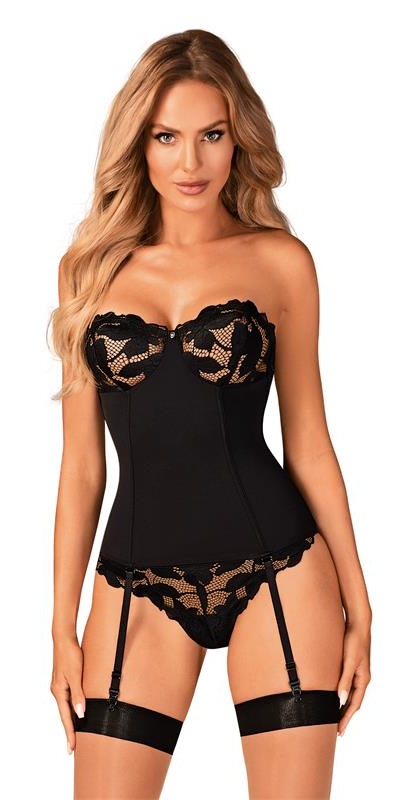 CORSET EDITYA Corpete sensual com detalhes de renda