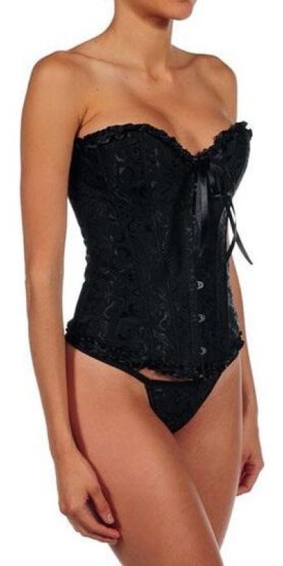 INTIMAX ATENEA Sexy corset negro con tanga