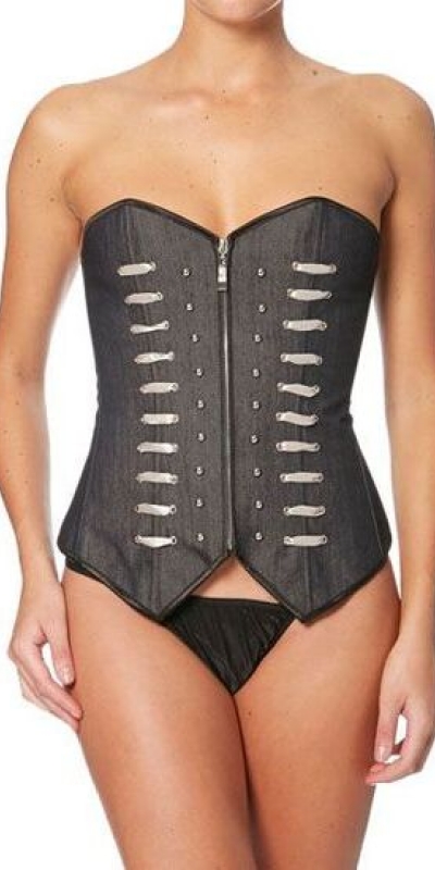 INTIMAX URBAN Sexy corset negro con tanga