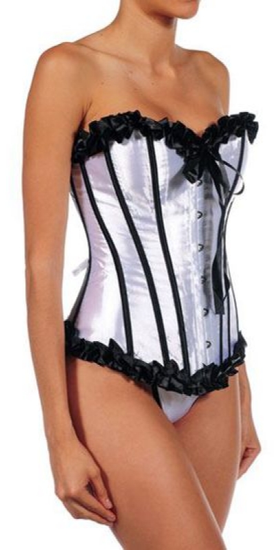 INTIMAX IRENE Corset blanco con tanga