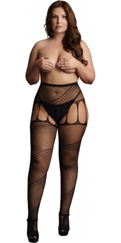 CROTCHLESS CUT-OUT Media talle alto con forma de liga