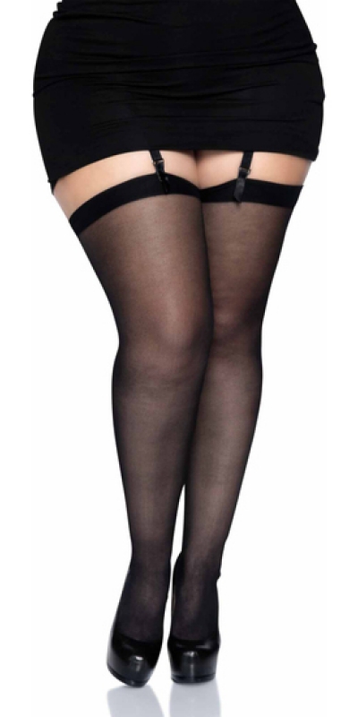 LEG AVENUE COSTURA TRASERA PLU Medias con costura trasera plus