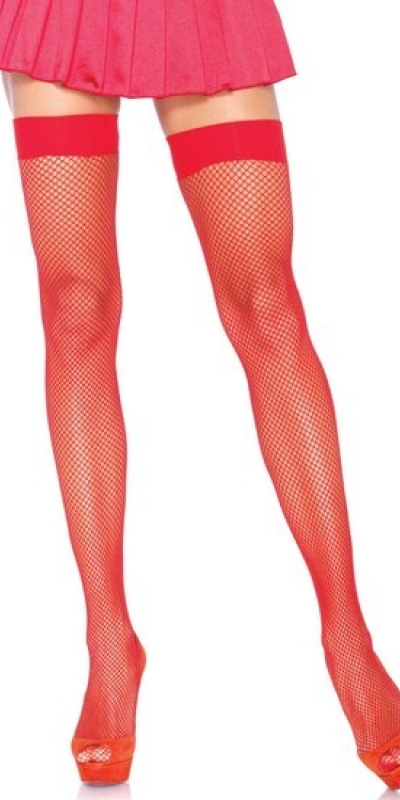 LEG AVENUE FISHNET Medias de rejilla rojo