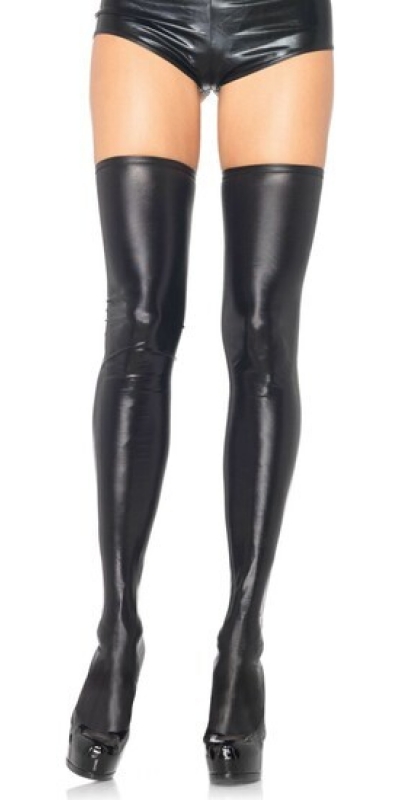 LEG AVENUE WET LOOK Medias efecto mojado negro