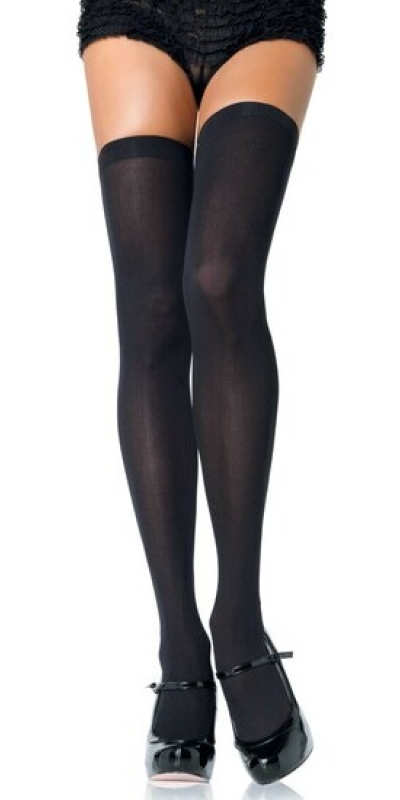 LEG AVENUE WONDERFUL Medias opacas de nylon negro