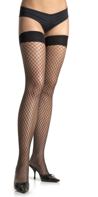 LEG AVENUE FISHNETS Medias de red industrial mediana negras