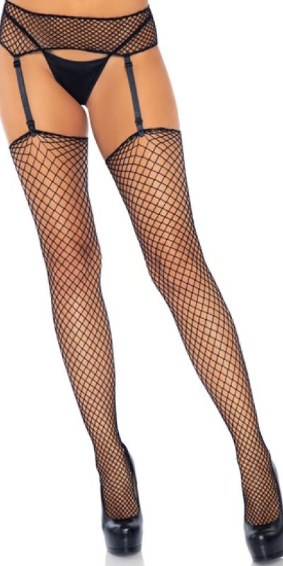 TANGER RED BLACK  Meias leg avenue net e garter garter