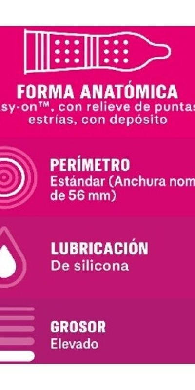 DUREX DAME PLACER Preservativos com pontos e raias  3 uds