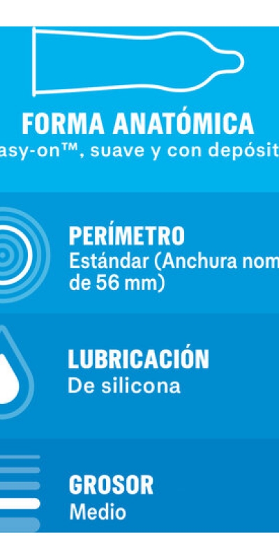 DUREX NATURAL Con forma easy-on más anchos y fáciles de poner