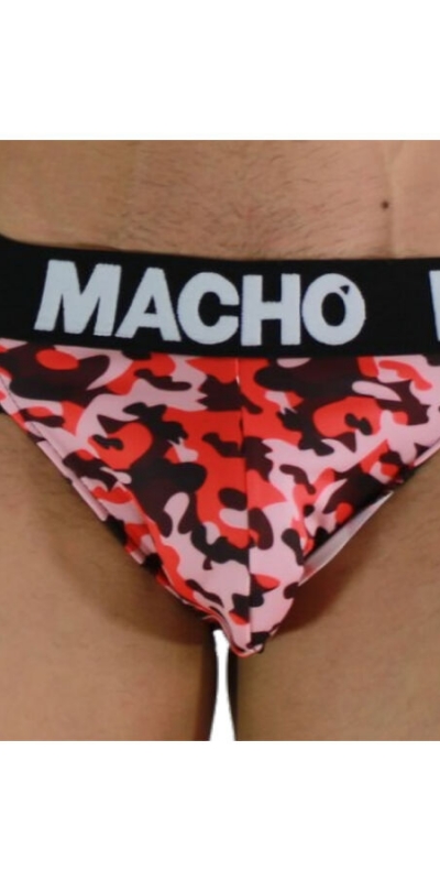 MACHO - MX28MR JOCK MILITAR RO Jockstrap anatómico, lycra-elastano, soporte y comodidad