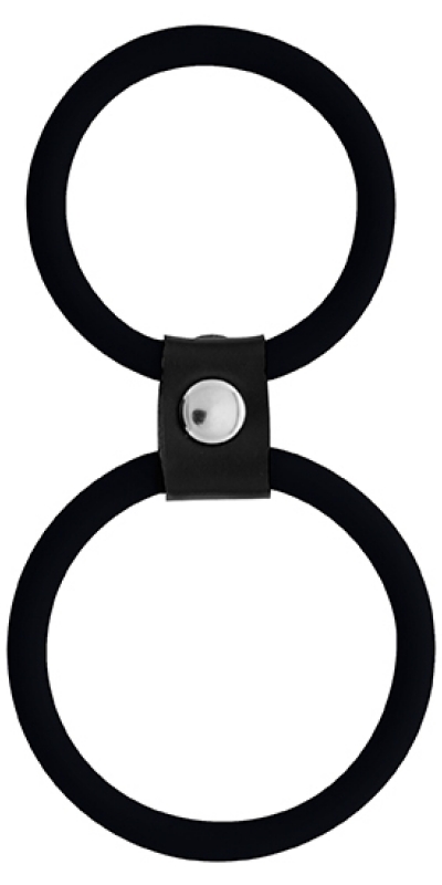 DUAL RINGS Anneau double menzstuff dual rings noir: accessoire polyvalent pour les couples, matériau