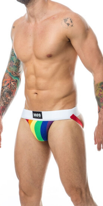 MOB PRIDE CLASSIC JOCK Tanga masculino con la bandera del orgullo