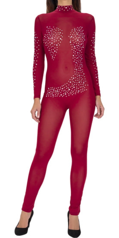 MONO  RED SPARKLE Rhinestone rojo