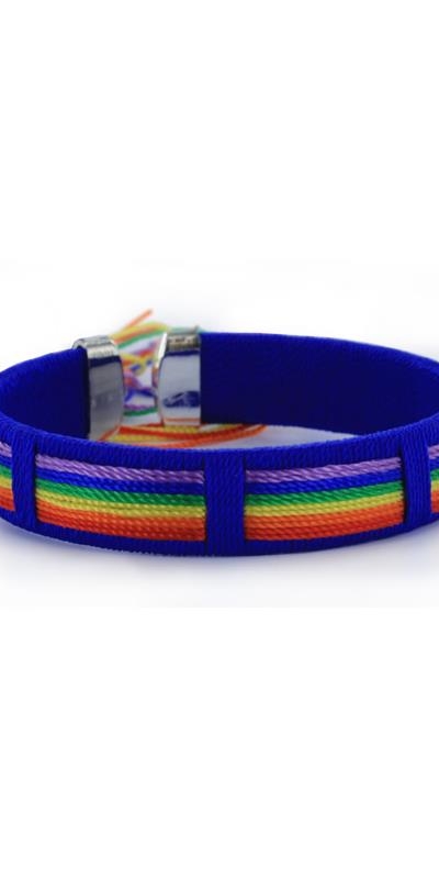 PULSERA 6 HILOS BANDERA LGBT+ Pulsera colorida que muestra orgullo lgbt+