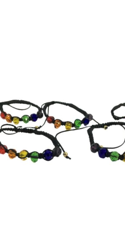 PULSERA DE BOLAS DE CRISTAL CO Pulsera de cristal lgbt+ de diablo picante