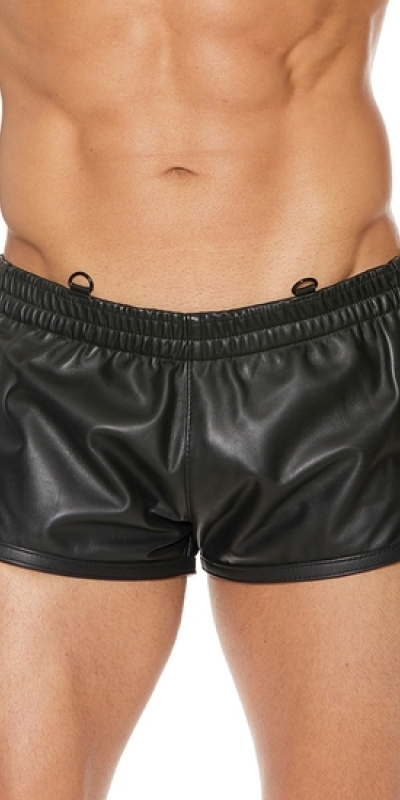 SHORT DE CUERO OUCH De cuero versátil - negro