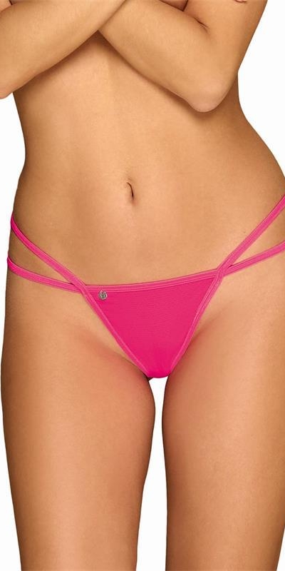 TANGA TEASING Tanga de lencería sexy con cadenas rosas