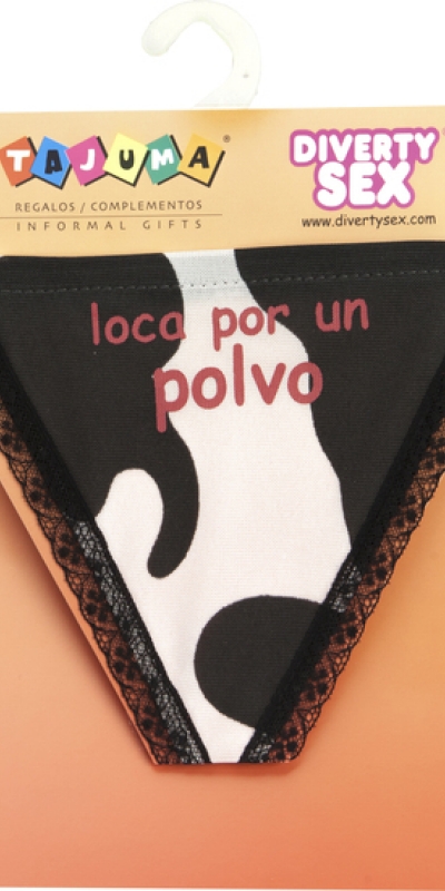 TANGA VACA CHICA LOCA Tanga de vaca divertido y cómodo, ideal regalos