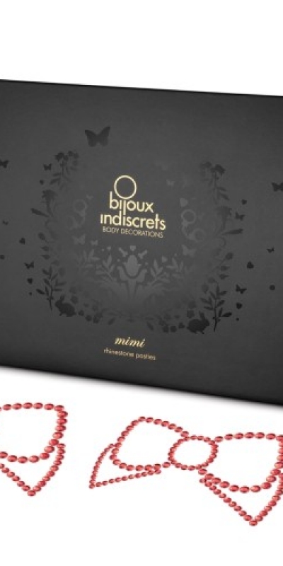 BIJOUX INDISCRETS Cobre mamilos brilhantes em forma de laço.