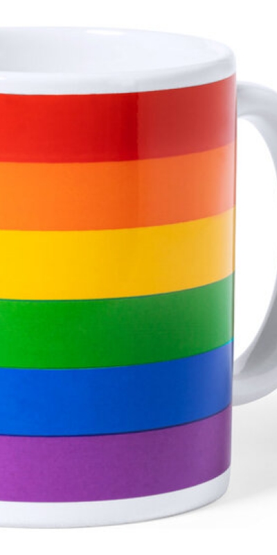 BANDERA LGTBI+ TAZA Vibrador de silicona rainbow para estimulación sexual