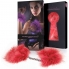 Esposas sensuales de pluma roja para bondage