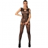 Bodystocking sexy, transparente y elástico con encajes