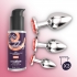 Set de entrenamiento 3 joyas anales de metal con lubricante