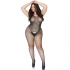 Bodystocking negro de red con brillantes, elegante