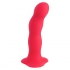 Dildo bouncer rosso in silicone medicale sicuro.